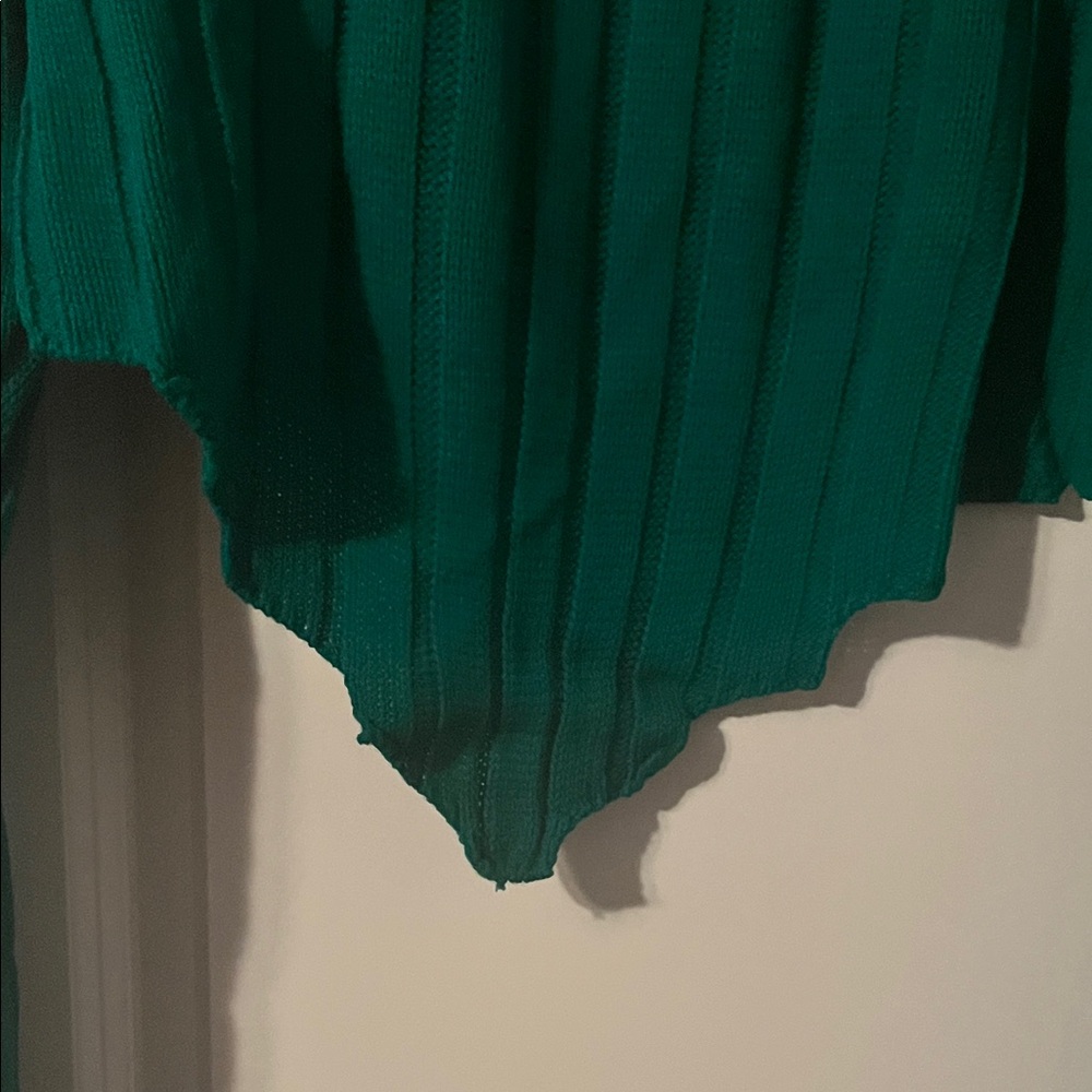 PrettyLittleThing Teal Ribbed Knit Top - Picture 5 of 5